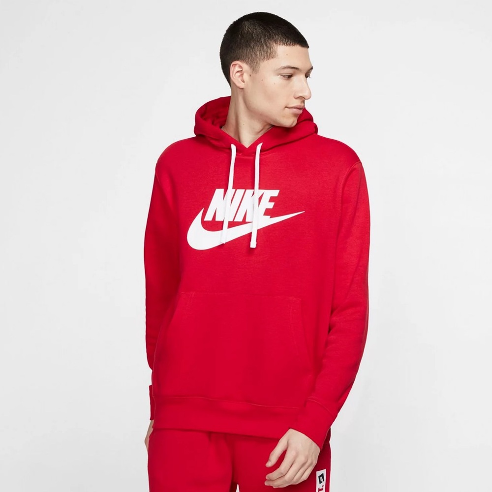 Nike Men's Red Hoodie Sweater